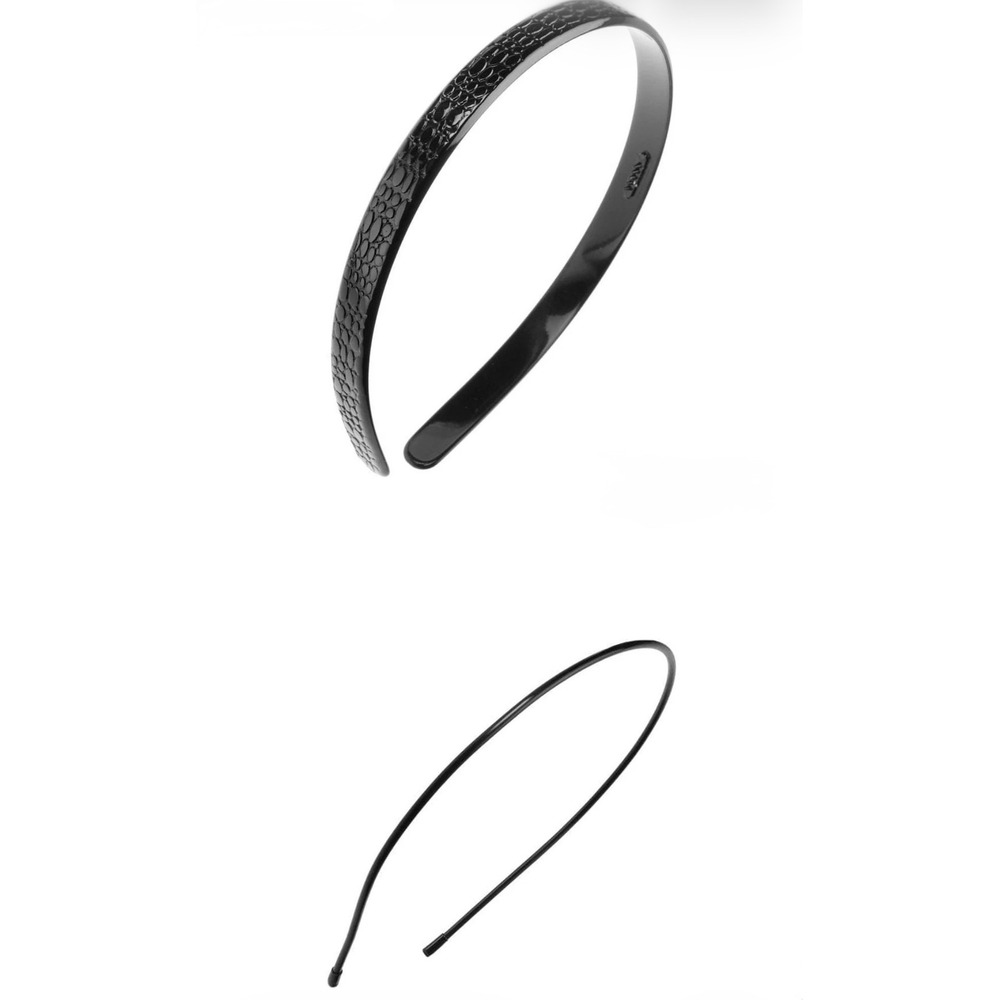 France Luxe 2-Piece Black Headband Set – Ultracomfort + Twiggy – New